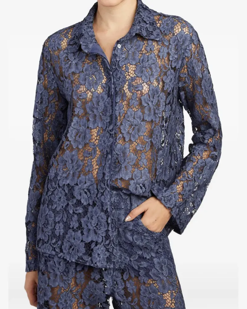 Federica Tosi Hemd aus Spitze - Blau Blau