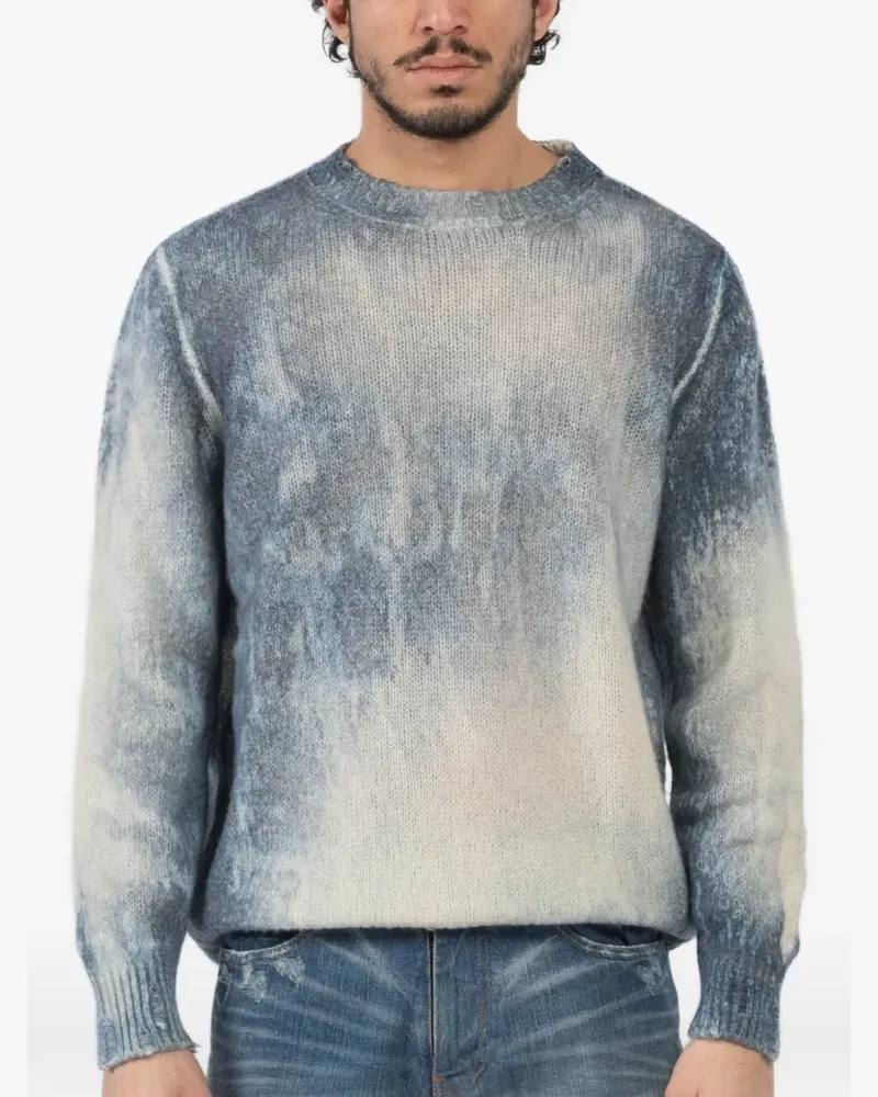 Avant Toi distressed crew-neck sweater - Blau Blau