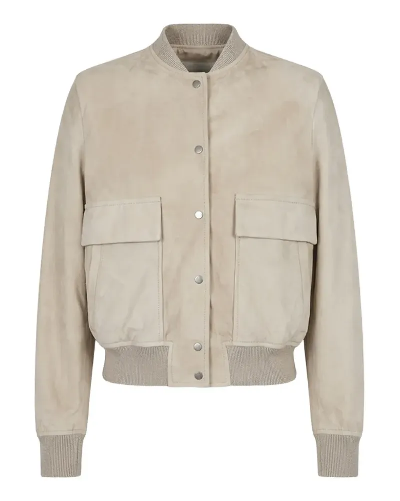 Salvatore Santoro suede bomber jacket - Nude Nude