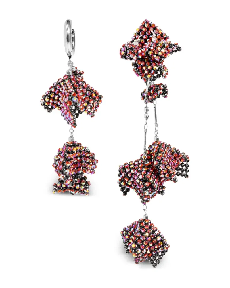 Isabel Marant Asymmetrische Ohrringe mit Kristallen - Silber Silber