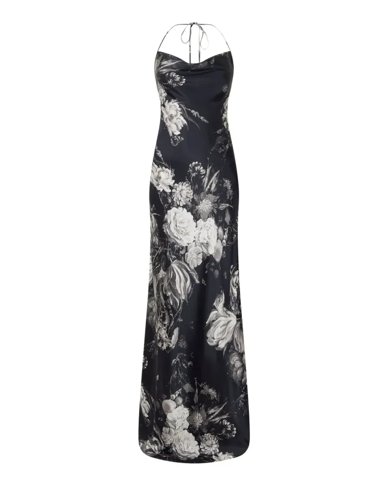 Roberto Cavalli Kleid mit Print - Schwarz Schwarz