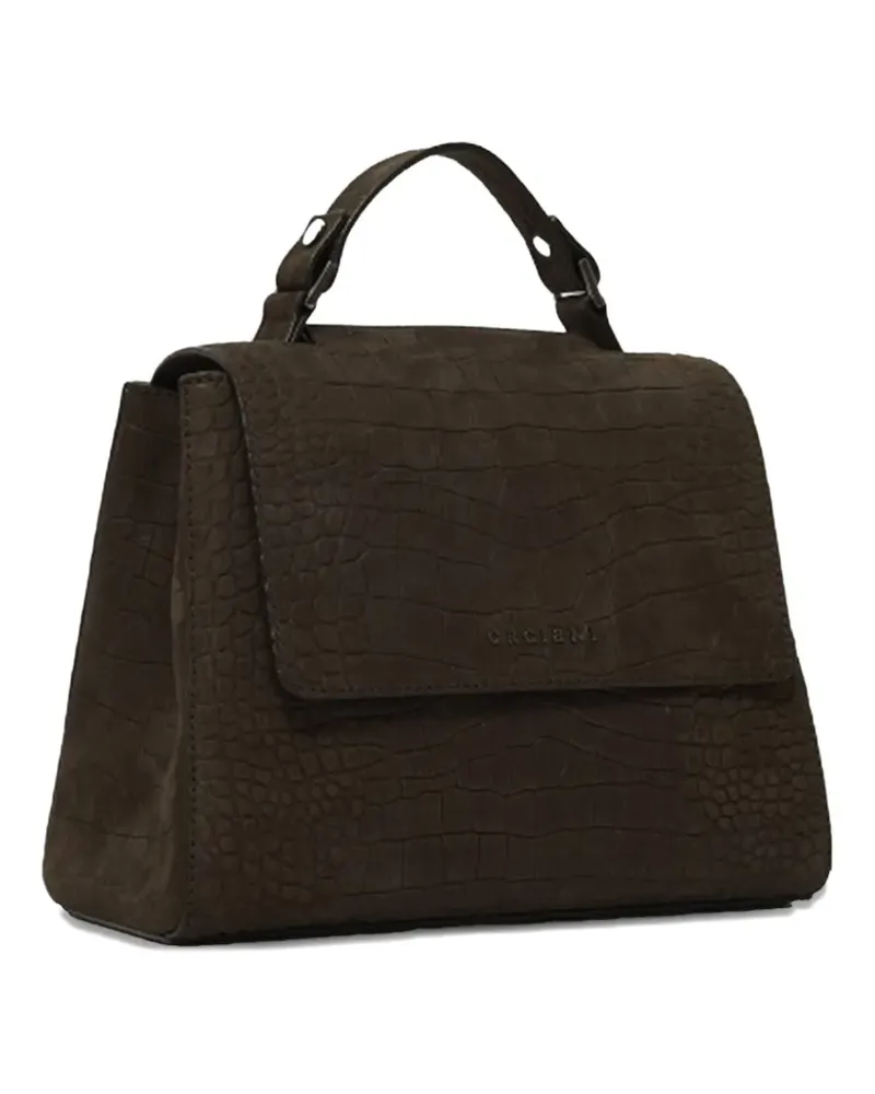 Orciani small Sveva crocodile-effect tote bag - Braun Braun