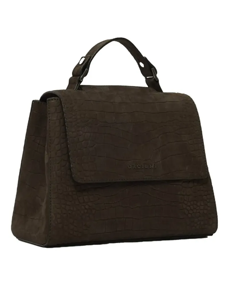 Orciani small Sveva crocodile-effect tote bag - Braun Braun