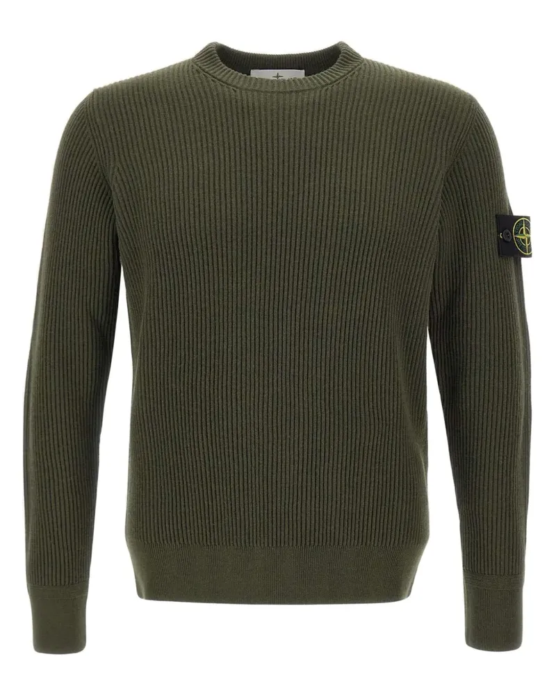 Stone Island Gerippter 5100053 Pullover - Grün Grün