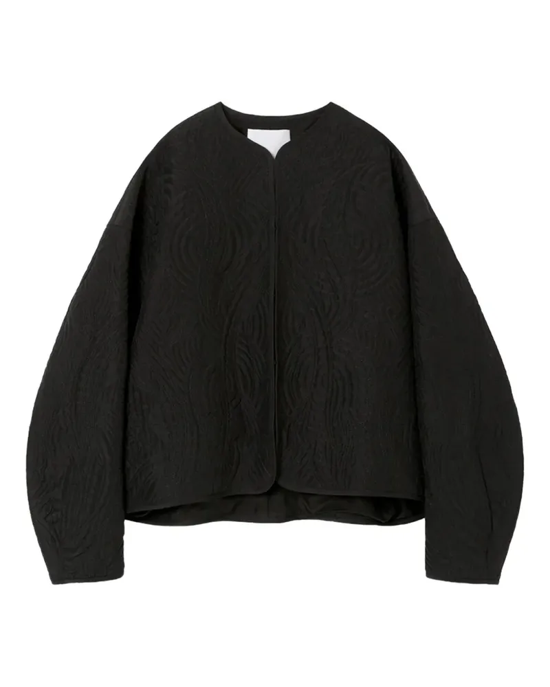 Mame Kurogouchi floral-quilted silk jacket - Schwarz Schwarz