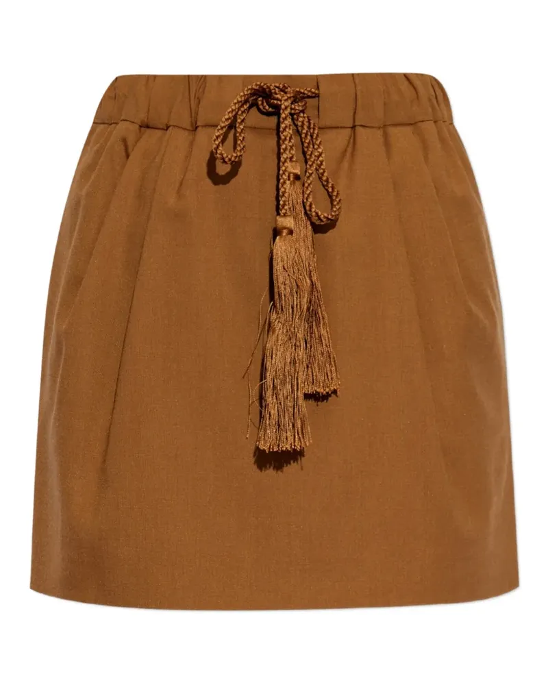 Max Mara tassel-detail Tabarin skirt - Braun Braun