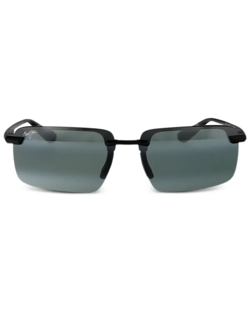 Maui Jim Sonnenbrille mit eckigem Gestell - Schwarz Schwarz