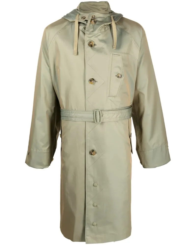 Baracuta Trenchcoat im Metallic-Look - Grün Grün