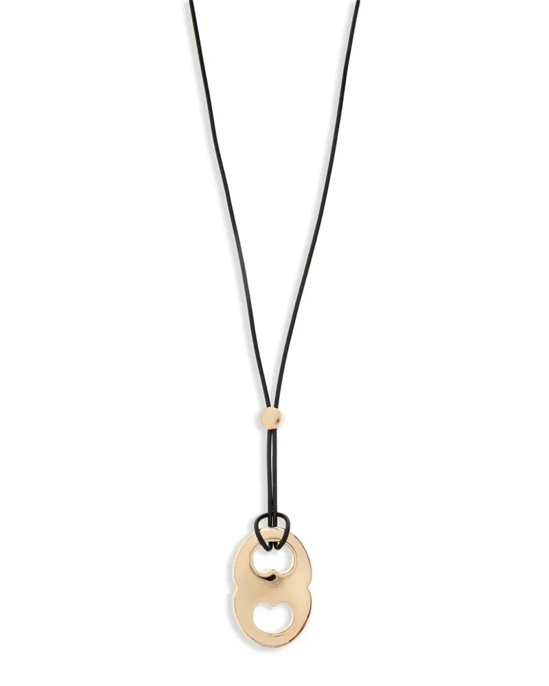 Tory Burch Halskette aus Leder - Schwarz Schwarz