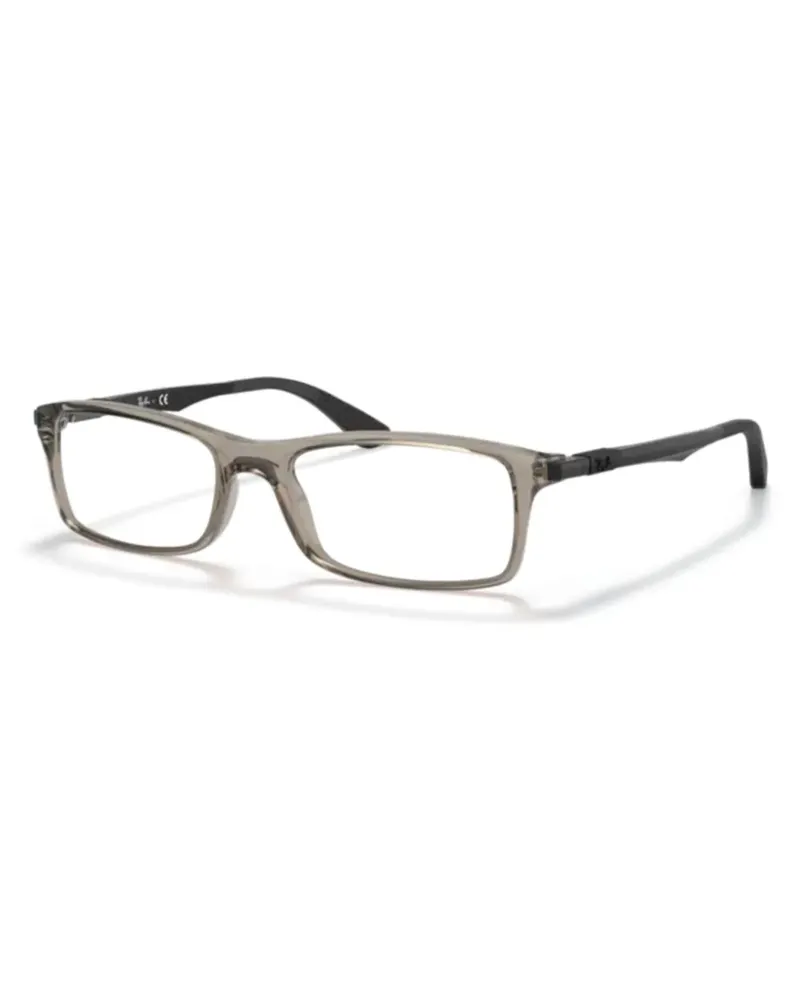 Ray Ban Brille mit eckigem Gestell - Grau Grau