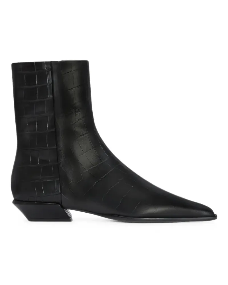 Paris Texas Bettina croc-effect ankle boots - Schwarz Schwarz