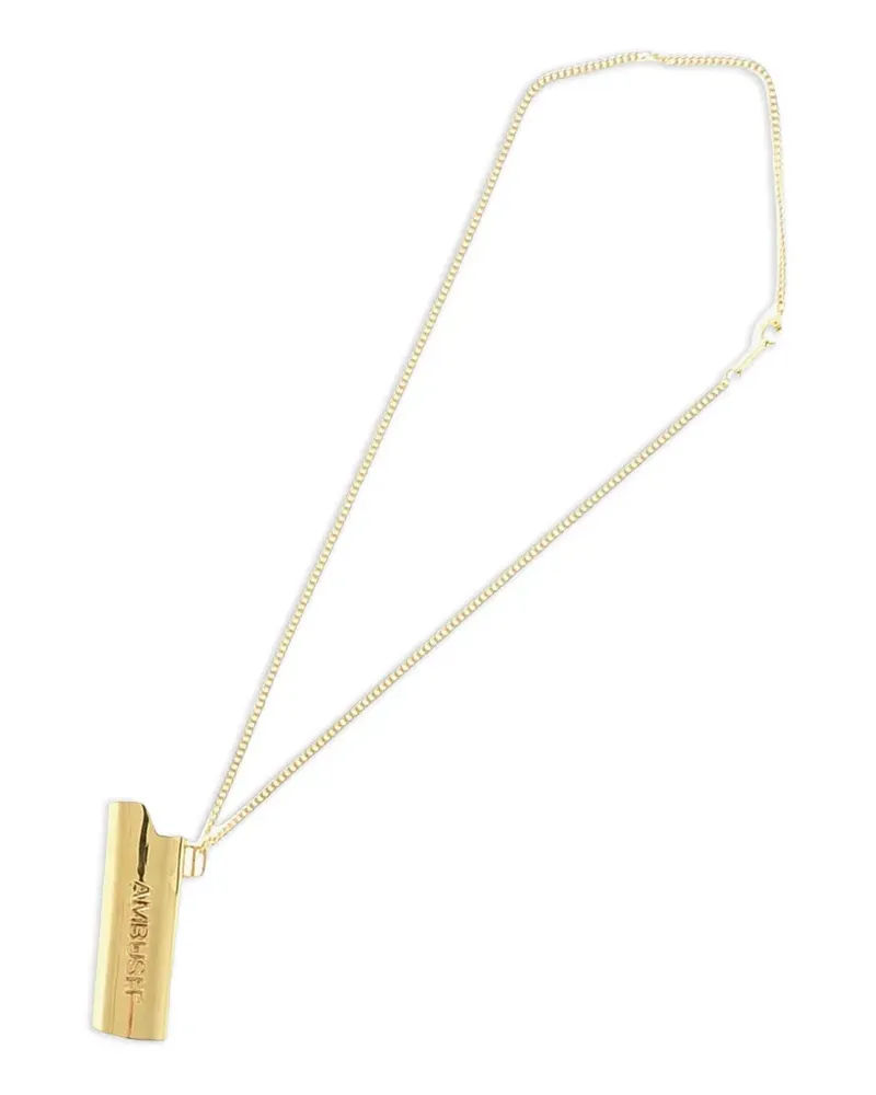 AMBUSH Halskette mit Feuerzeughalter-Anhänger - Gold Gold
