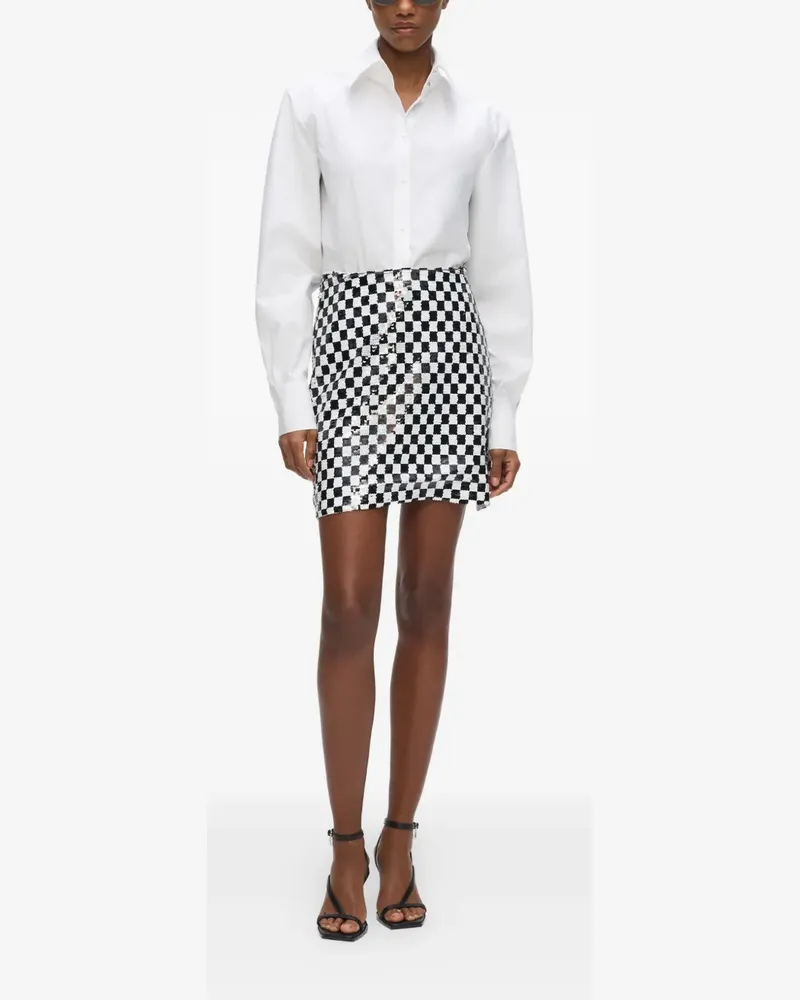 Karl Lagerfeld checkerboard mini skirt - Weiß Weiß