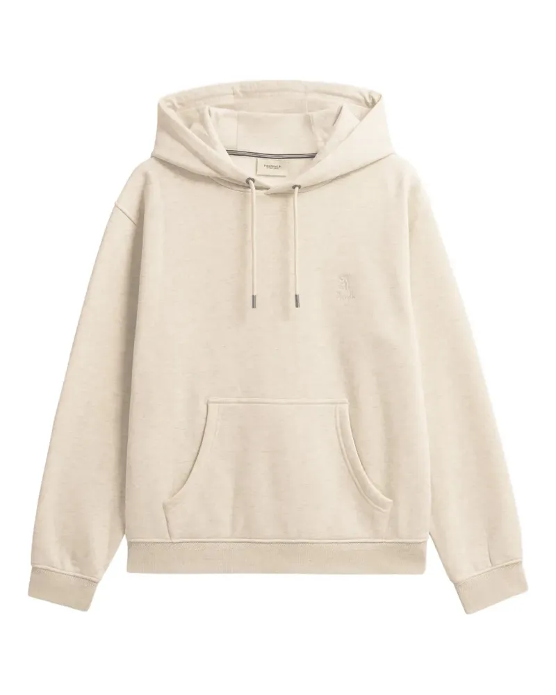 Pringle of Scotland logo-embroidered drawstring hoodie - Nude Nude