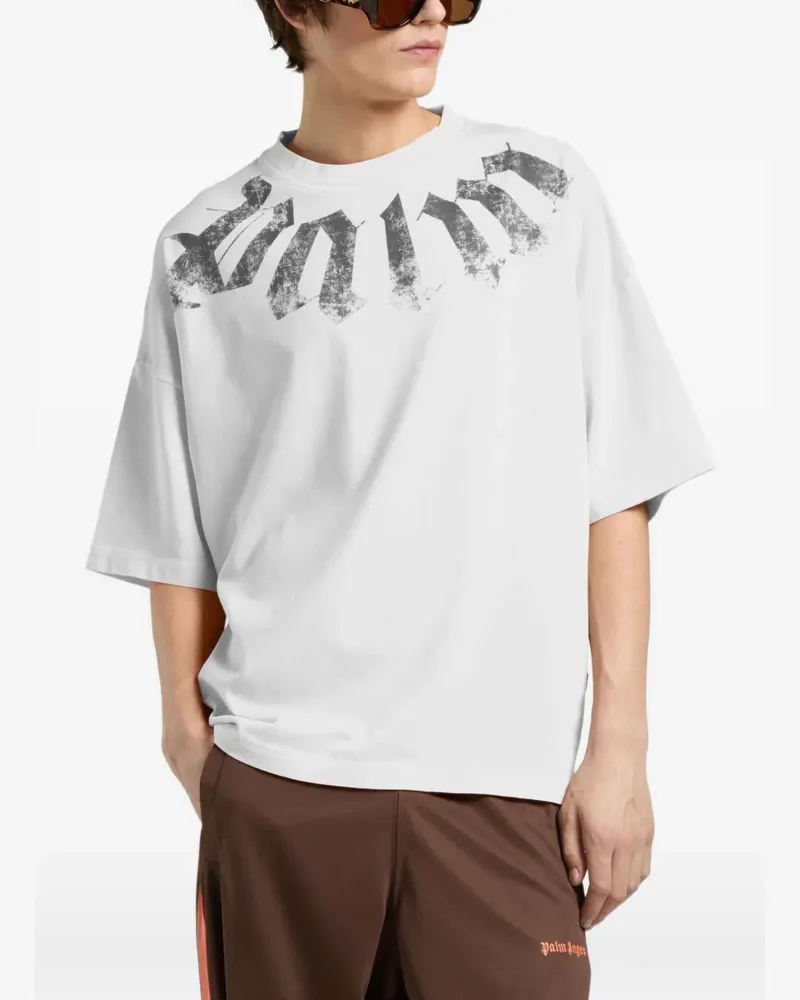 Palm Angels Big Neck logo-print T-shirt - Weiß Weiß