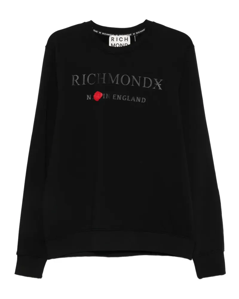 John Richmond Sweatshirt mit Logo-Print - Schwarz Schwarz