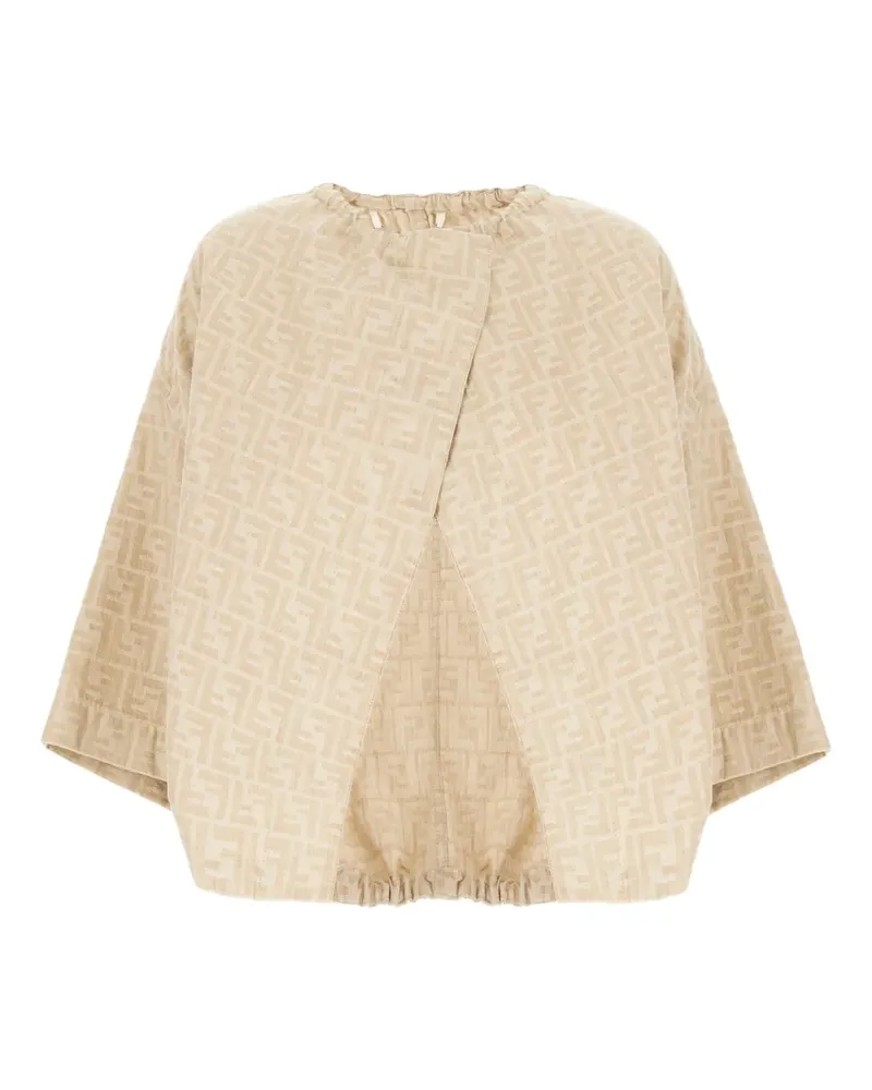 Fendi Jacke mit FF-Muster - Nude Nude
