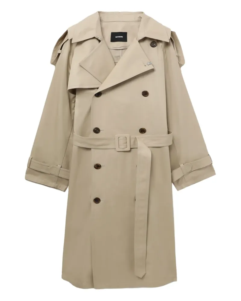 WE 11 DONE Trenchcoat mit Gürtel - Nude Nude