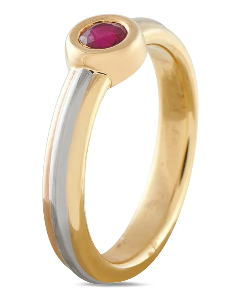 Cartier ruby gold tricolor ring Gold