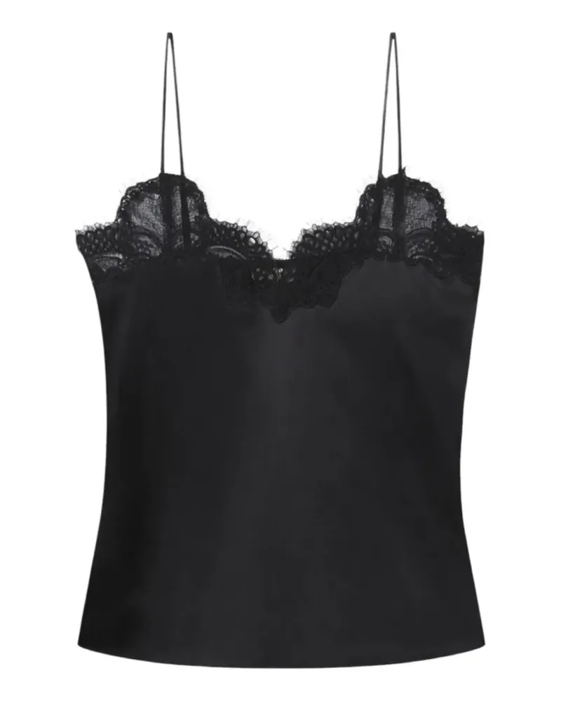 Co Bluse mit Spitzenborten - Schwarz Schwarz