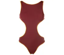 Badeanzug mit Cut-Outs - Rot