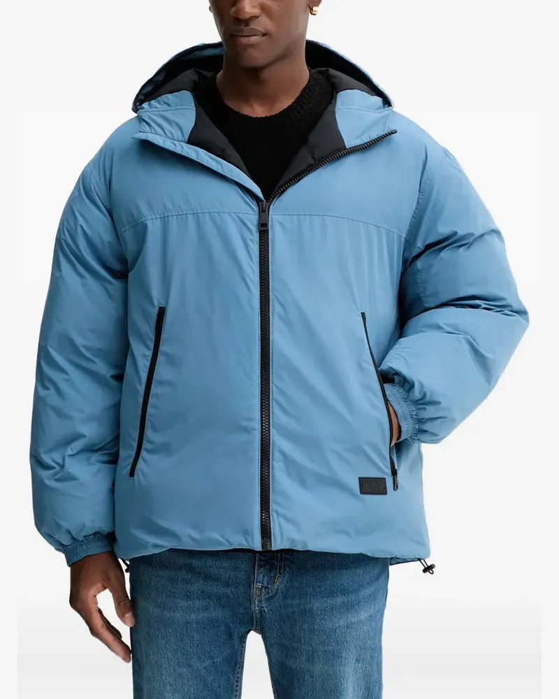 HUGO BOSS hooded zip-fastening jacket - Blau Blau