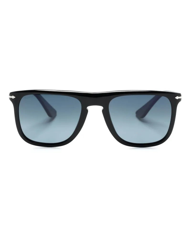 Persol Sonnenbrille mit D-Gestell - Schwarz Schwarz