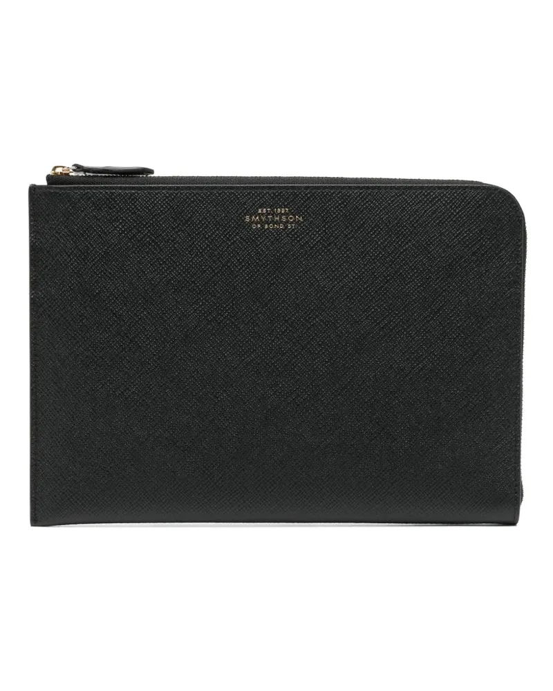 Smythson Panama Clutch - Schwarz Schwarz