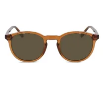 transparent round-frame sunglasses - Braun