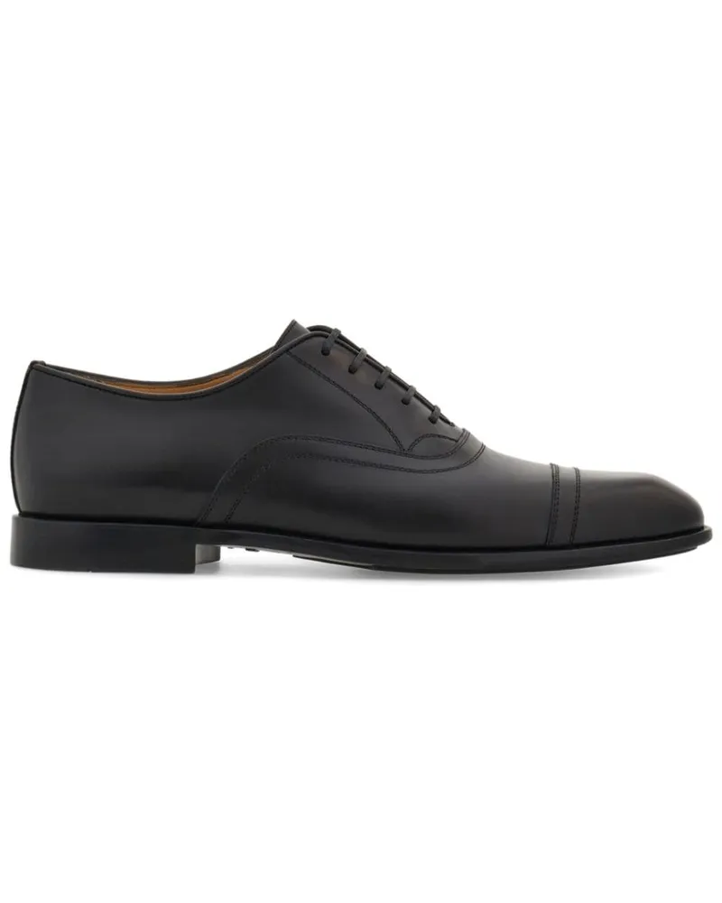 Ferragamo Oxford-Schuhe mit Kappe Schwarz