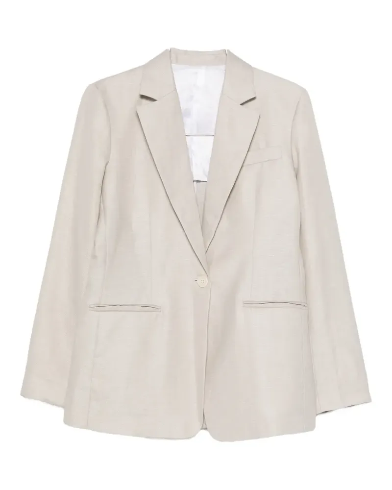 PT TORINO Lidia single-breasted notched-lapels blazer - Nude Nude