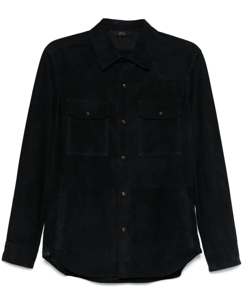 Brioni Hemd im Western-Look - Blau Blau