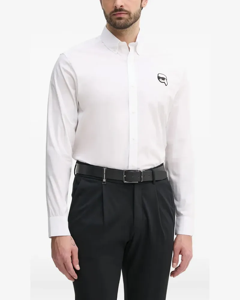Karl Lagerfeld Ikonik Karl Hemd - Weiß Weiß