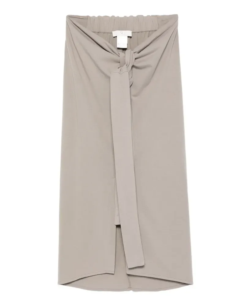 TELA Rolling/Jrs knot slit midi skirt - Grau Grau