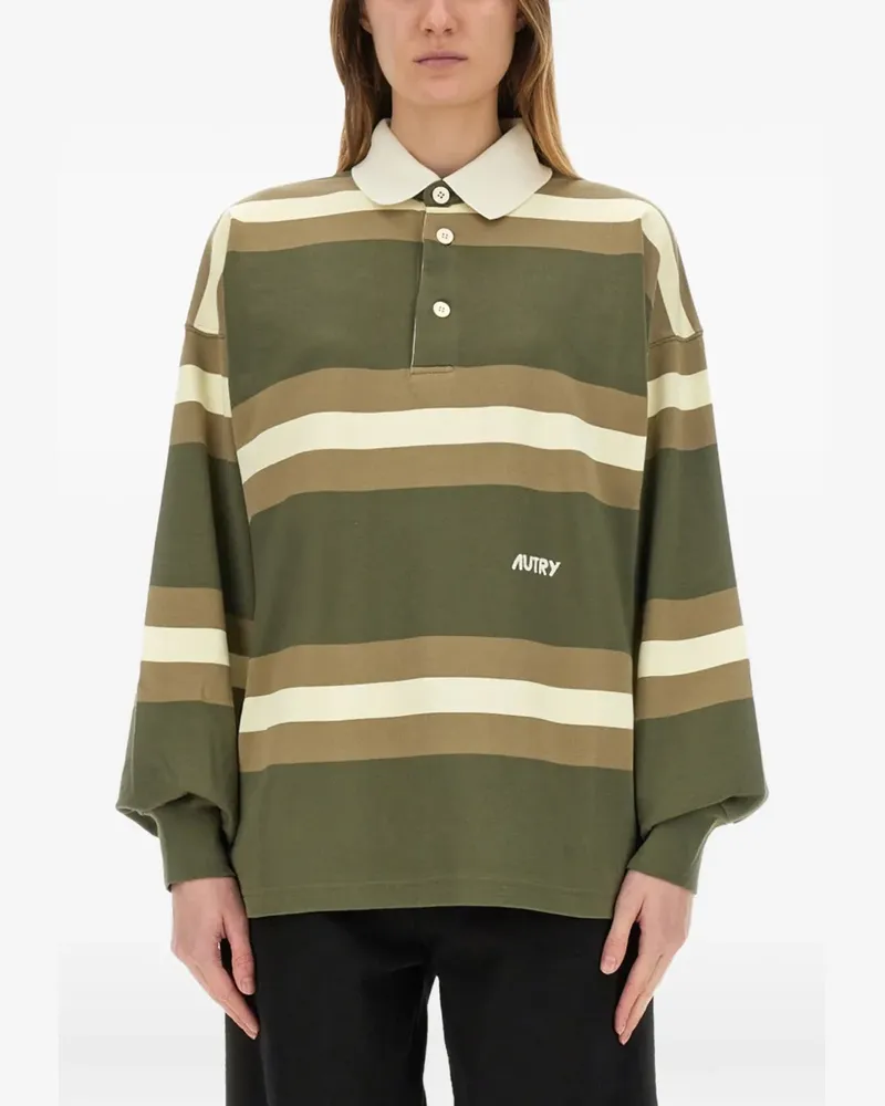 AUTRY striped polo - Grün Grün