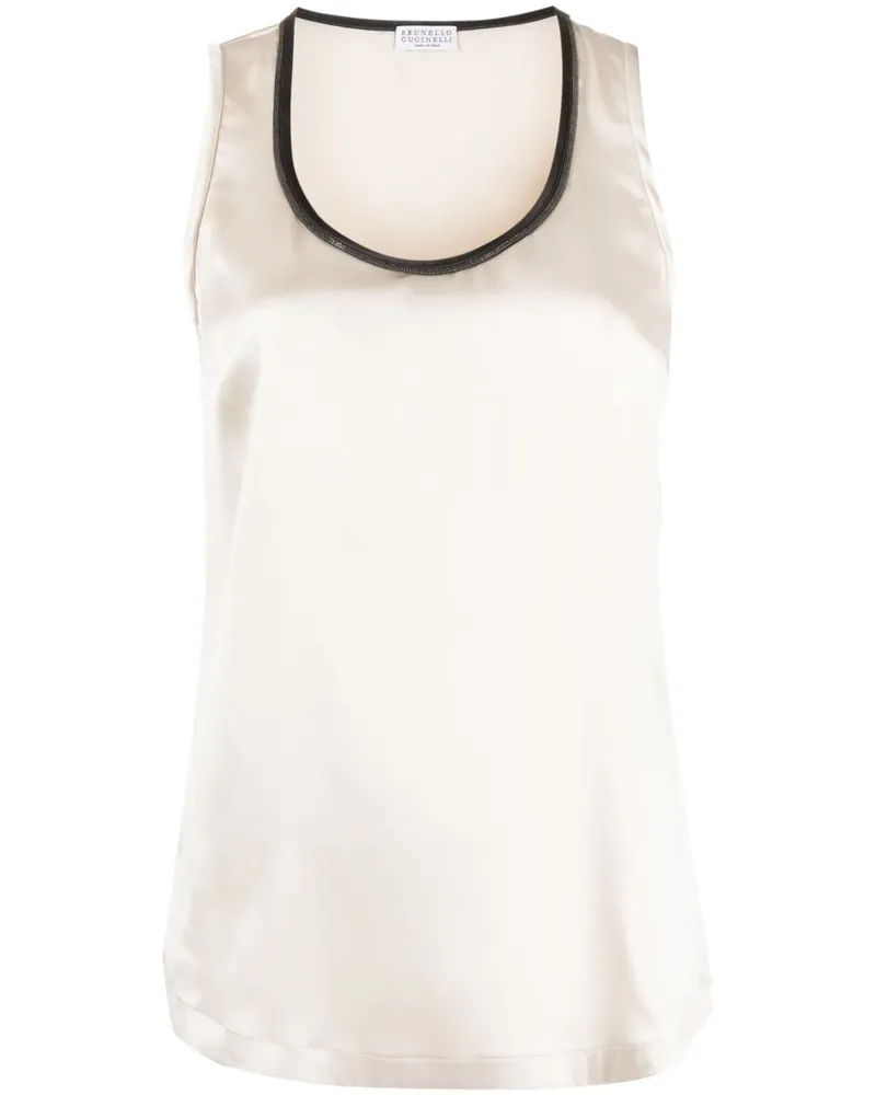 Brunello Cucinelli Tanktop mit U-Ausschnitt - Nude Nude