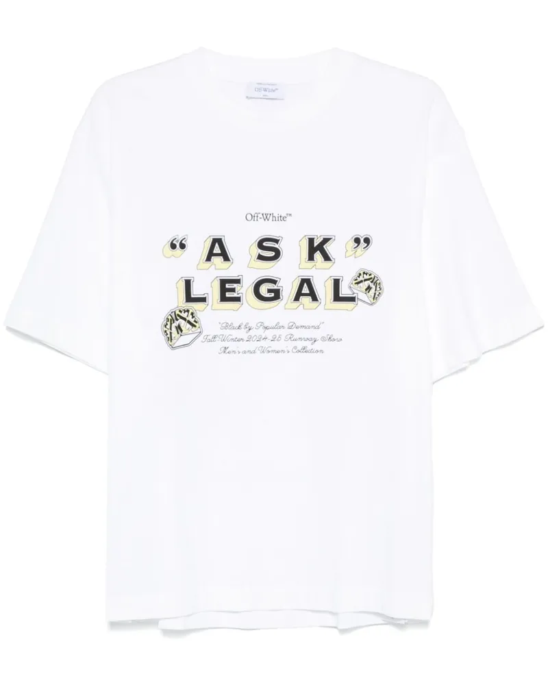 OFF-WHITE Ask Legal Skate T-Shirt - Weiß Weiß