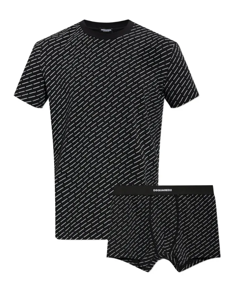 Dsquared2 Set aus T-Shirt und Boxershorts - Schwarz Schwarz