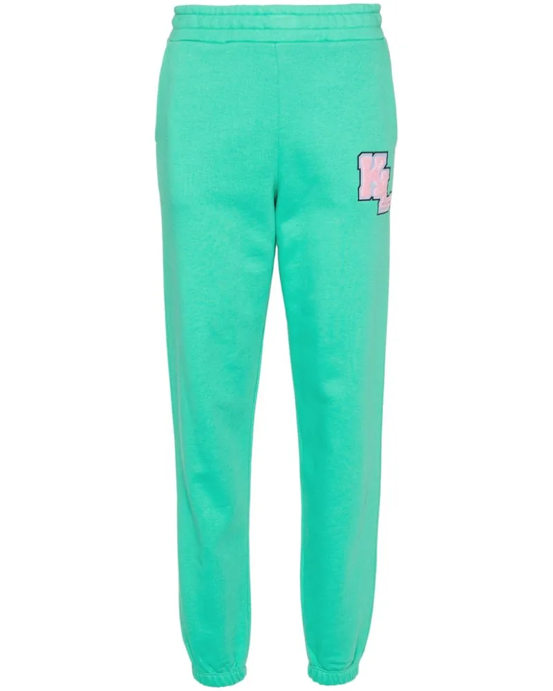 Karl Lagerfeld Tapered-Hose mit Logo-Applikation - Grün Grün