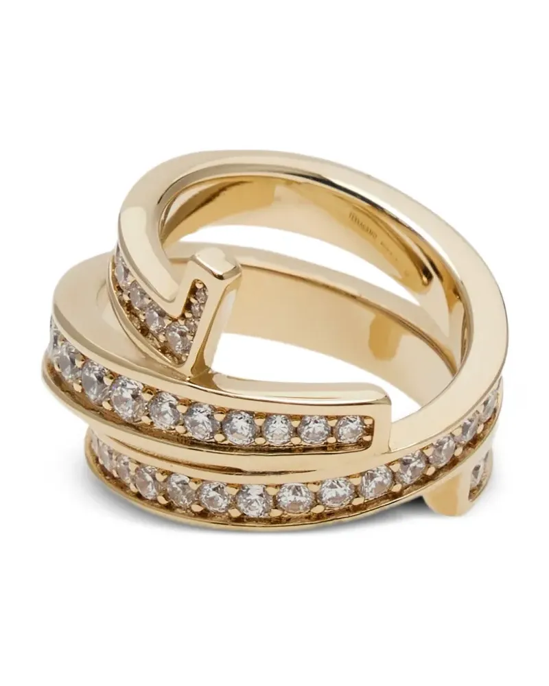 Ferragamo Gancini Ring mit Dreifachband - Gold Gold