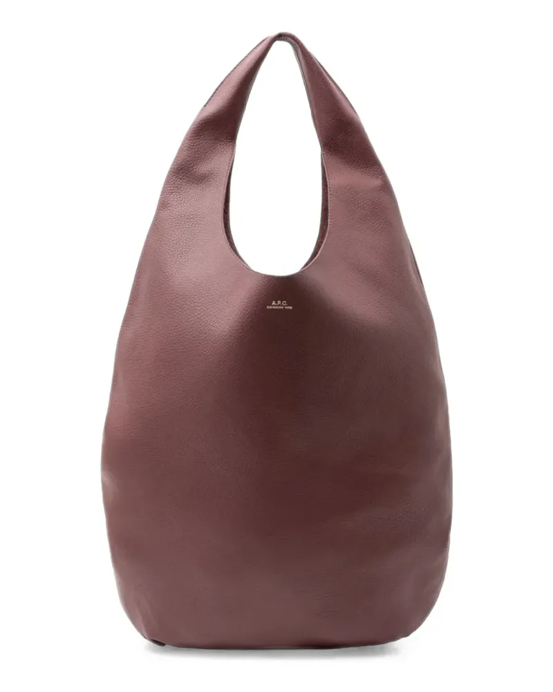 A.P.C. Le Neige Tote Bag mit gekörnter Struktur - Braun Braun