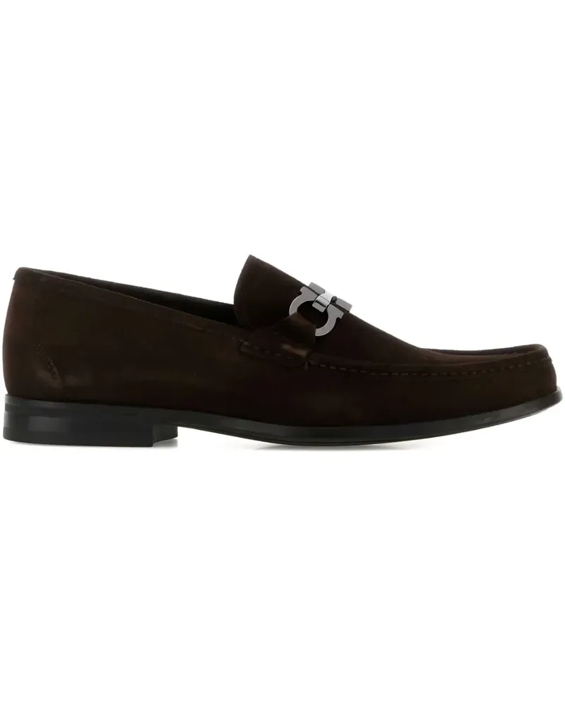 Ferragamo Grandioso suede loafers - Braun Braun