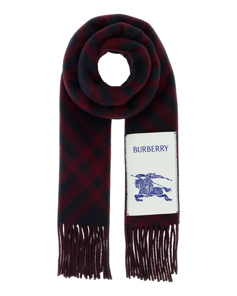 Burberry checked cashmere scarf - Blau Blau