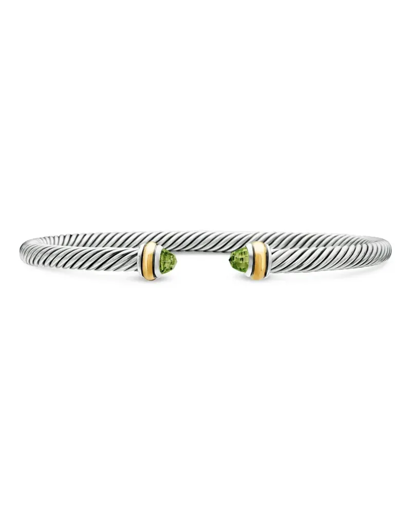 David Yurman 14kt Classic Cable Gelbgold- und Sterlingsilberarmband 4mm Silber