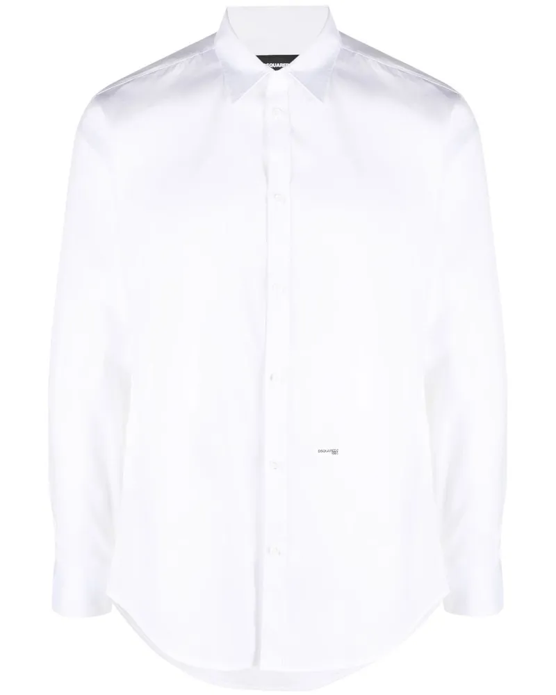 Dsquared2 Hemd mit Logo-Detail - Weiß Weiß