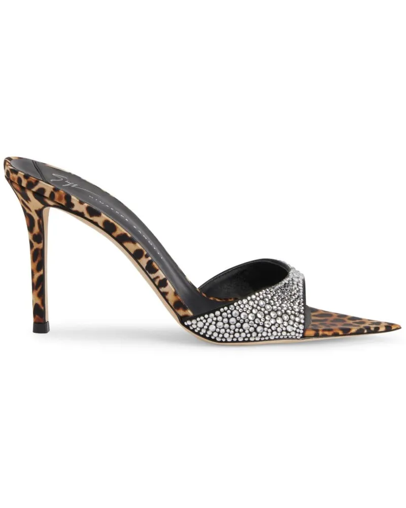 Giuseppe Zanotti Intriigo Leo Mules 90mm - Schwarz Schwarz