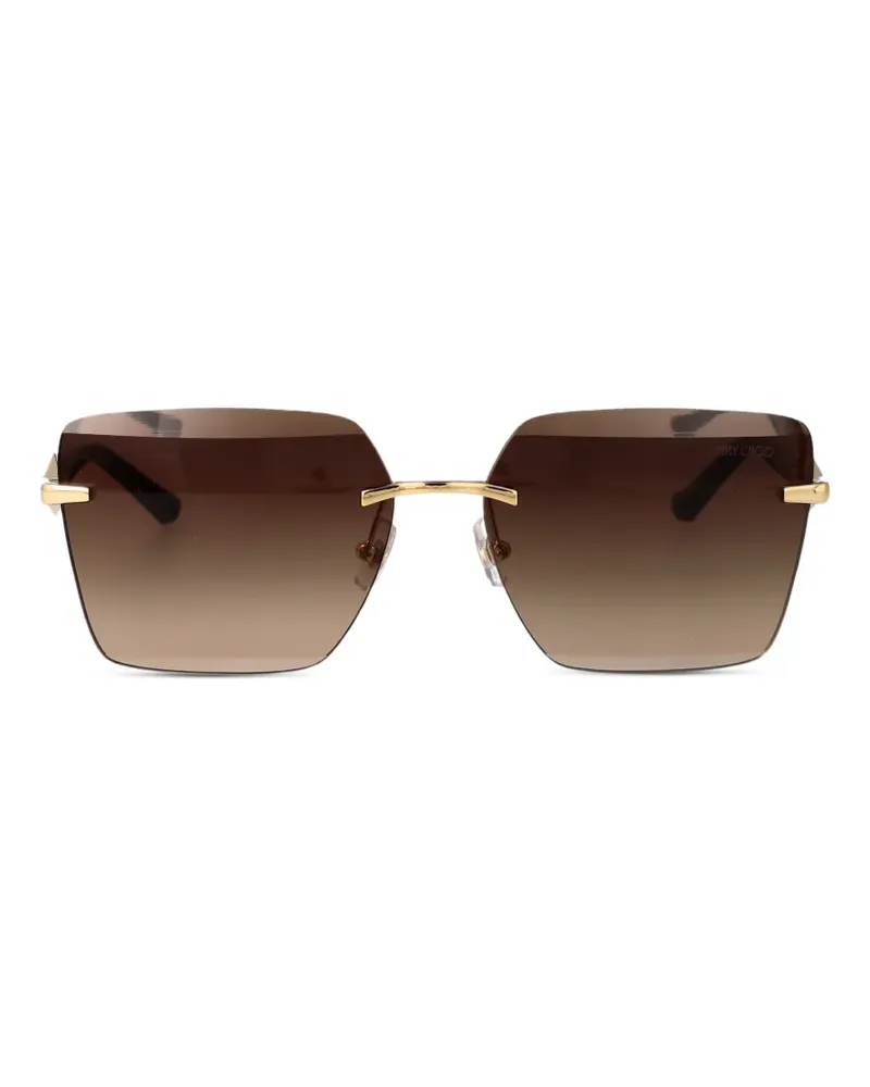 Jimmy Choo geometric-frame sunglasses - Gold Gold