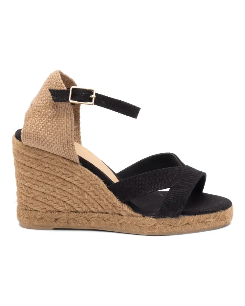 Castañer Espadrilles mit Schnalle - Schwarz Schwarz