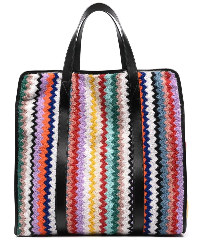 Missoni Tote Bag mit Zickzackmuster - Violett Violett