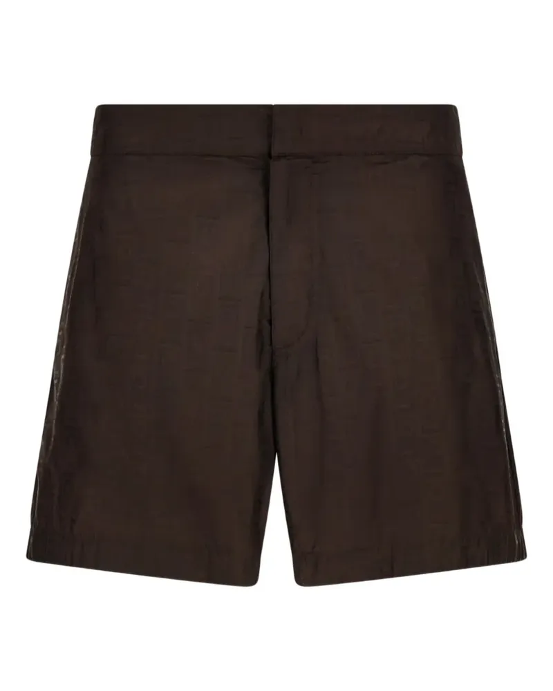 Ferragamo Bermudas mit Monogramm-Print - Braun Braun